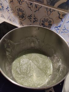 Mise au frais de la ganache pistaches